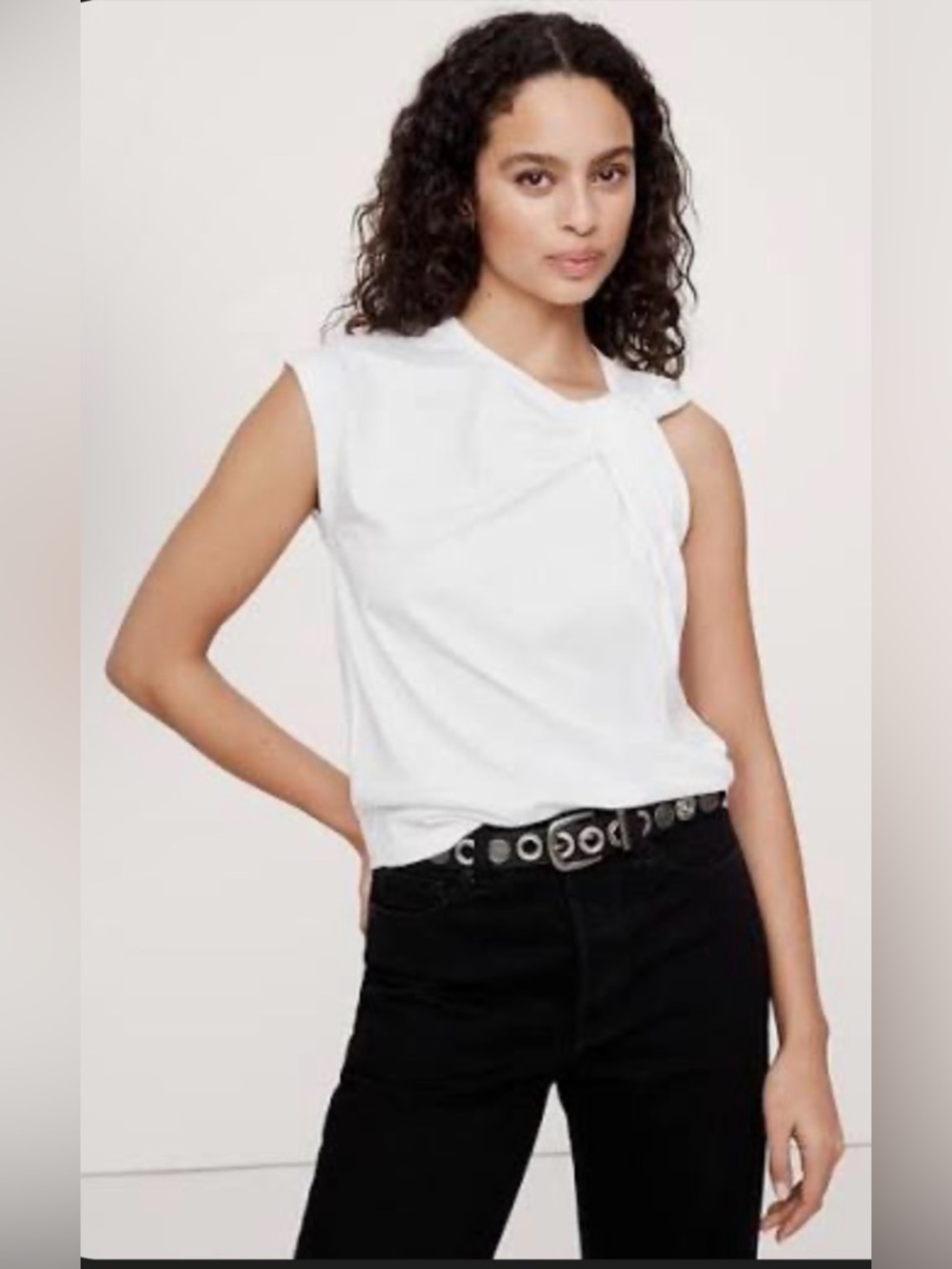 NWOT Banana Republic SILKY COTTON TWISTED TANK White size XS